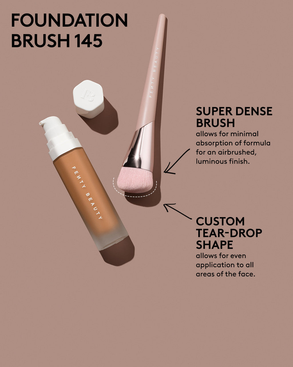 Foundation Brush 145 - fenty glowup