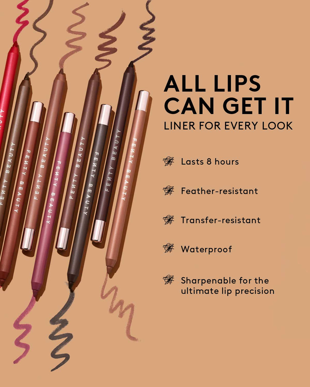 TRACE'D OUT LONGWEAR WATERPROOF PENCIL LIP LINER - fenty glowup
