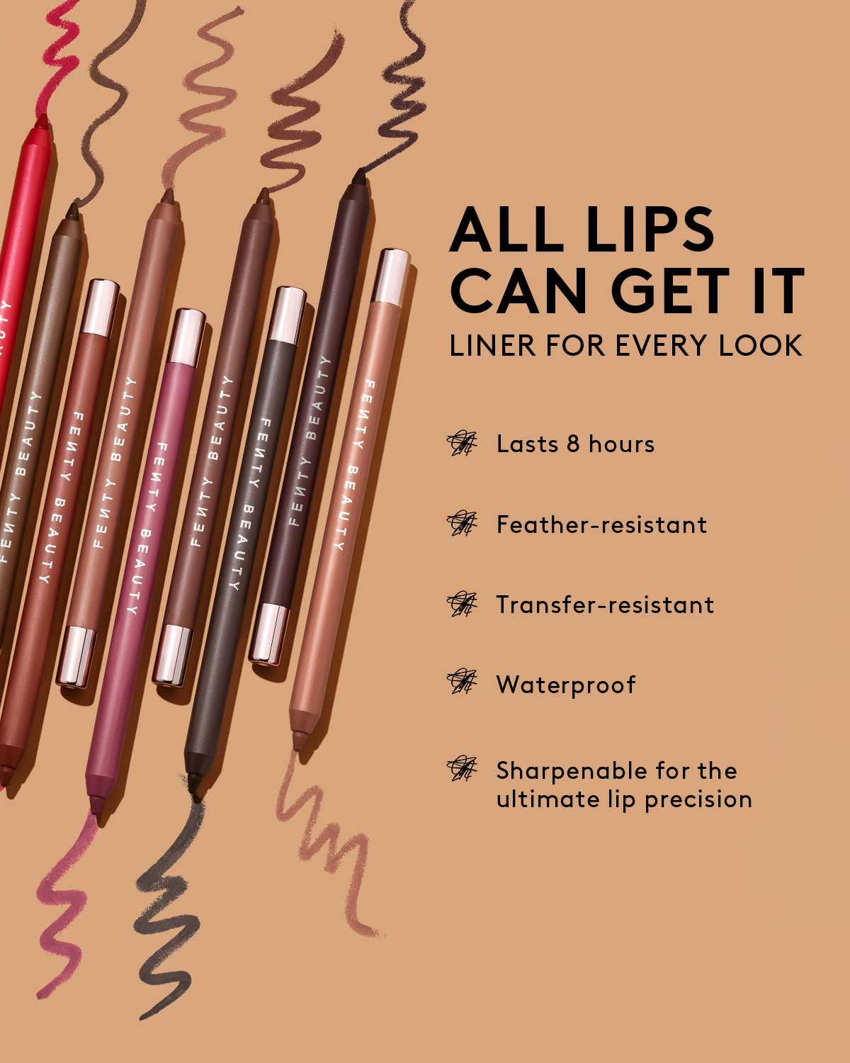 TRACE'D OUT LONGWEAR WATERPROOF PENCIL LIP LINER - fenty glowup