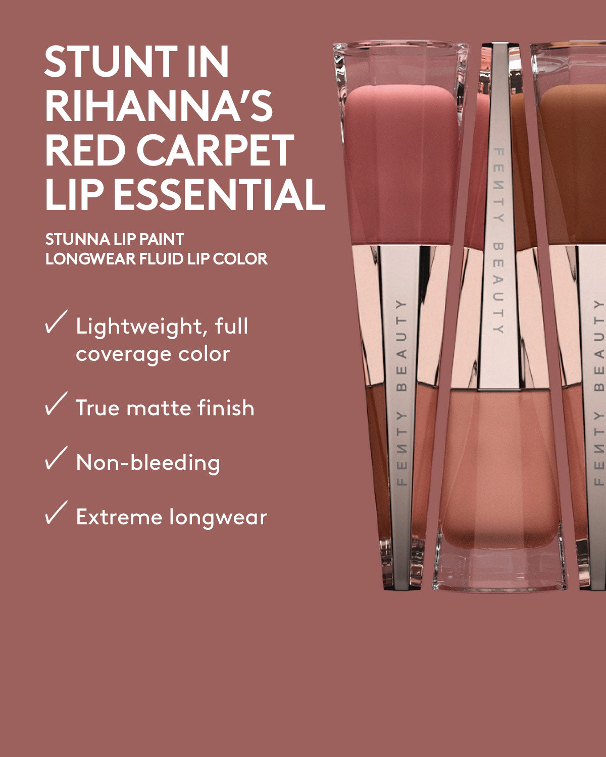 Stunna Lip Paint Longwear Fluid Lip Color — Unveil