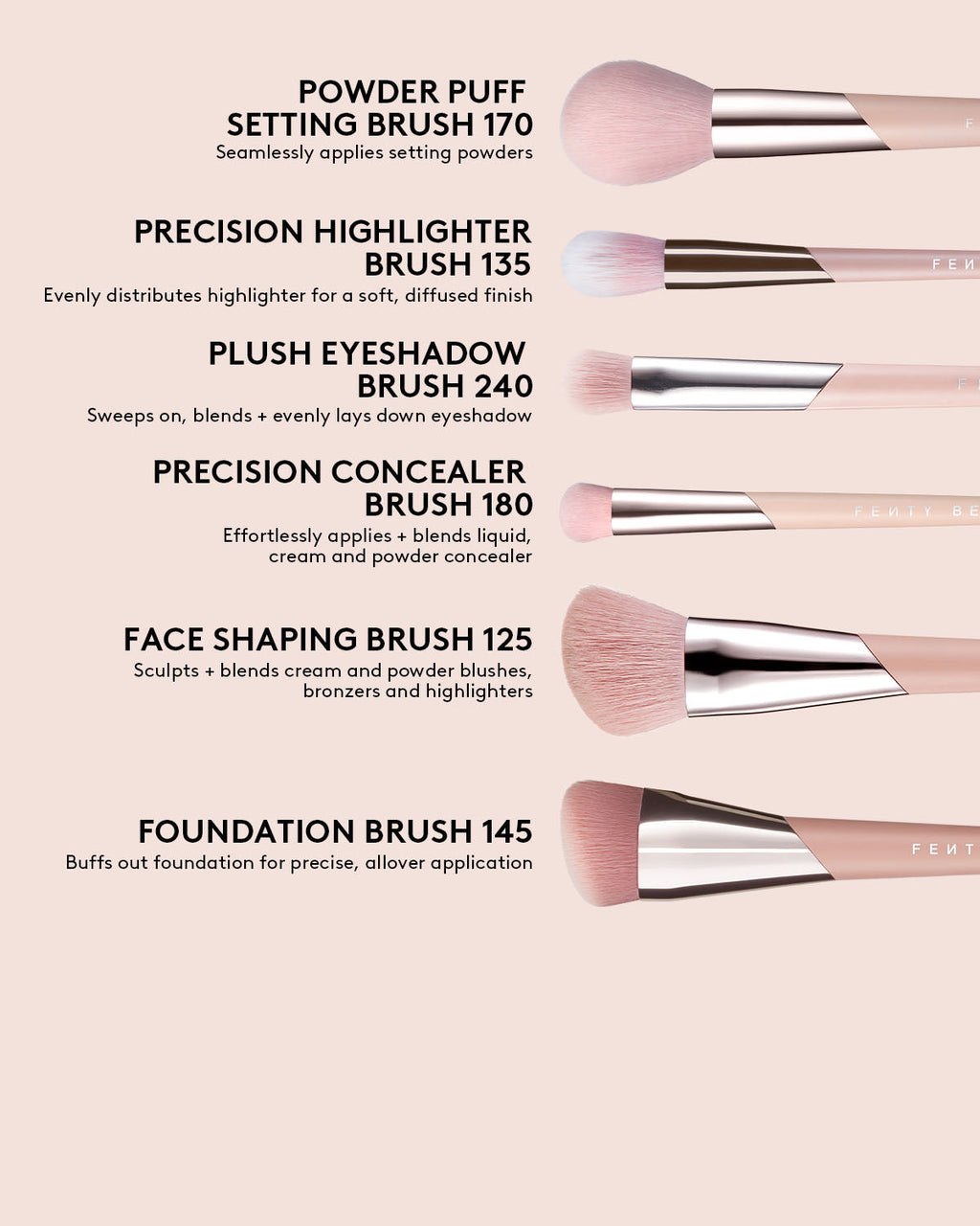 Foundation Brush 145 - fenty glowup