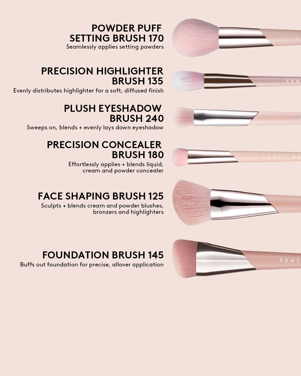 Foundation Brush 145 - fenty glowup