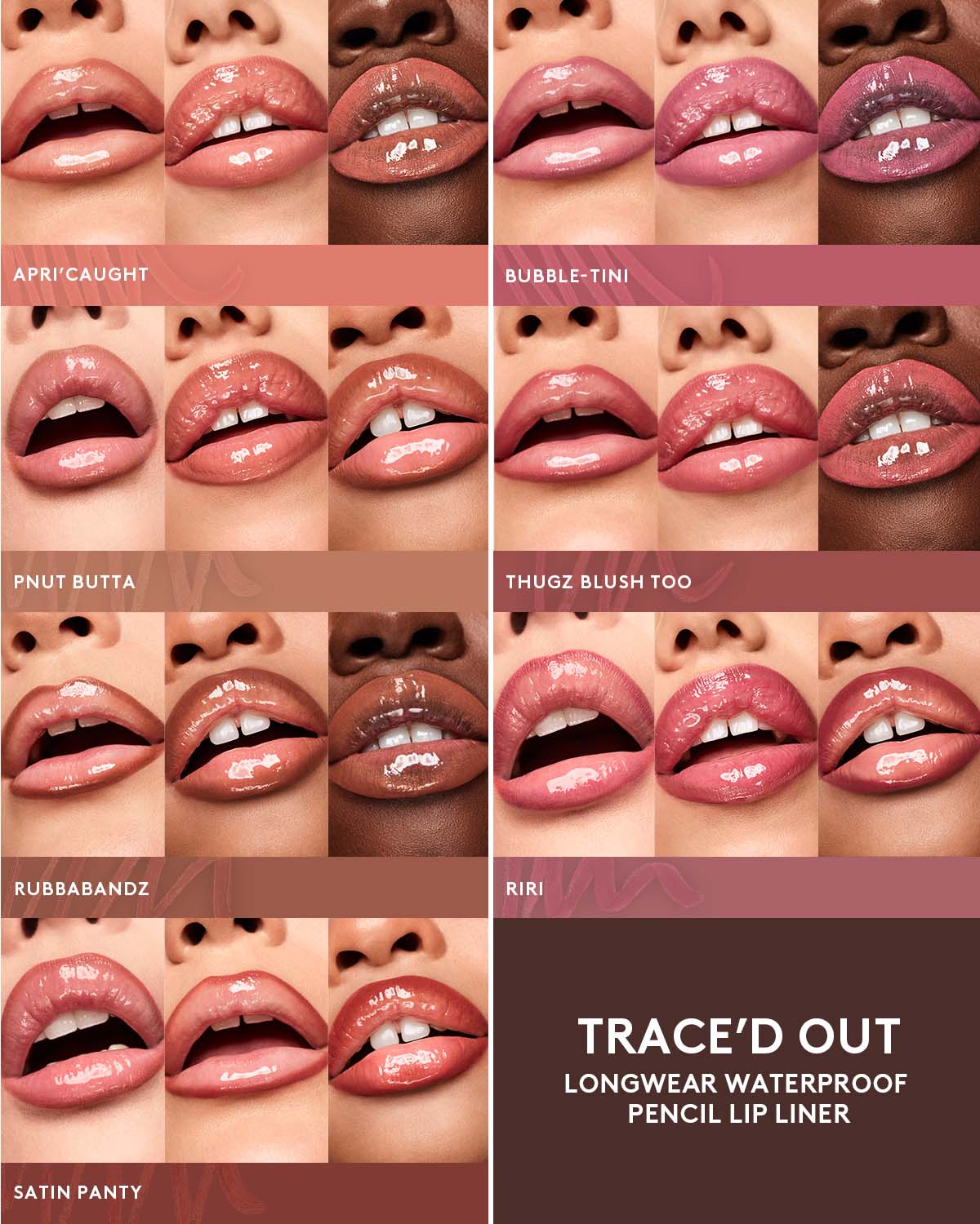 TRACE'D OUT LONGWEAR WATERPROOF PENCIL LIP LINER - fenty glowup