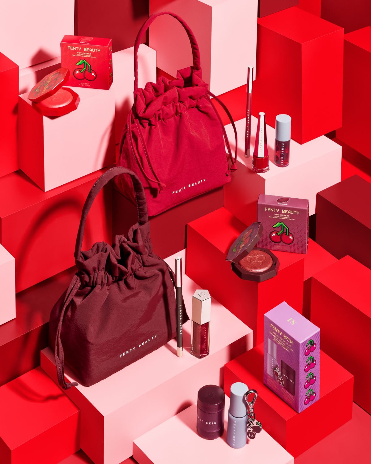 Hot Cheeks Velour Blushlighter — Cherry Pop - fenty glowup Cherry Pop Fenty Beauty Blushes & Bronzers