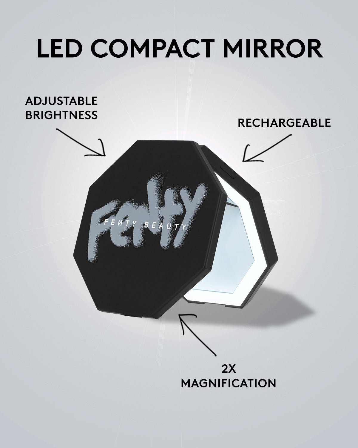 LED Compact Mirror - fenty glowup Default Title Fenty Beauty Face Mirrors